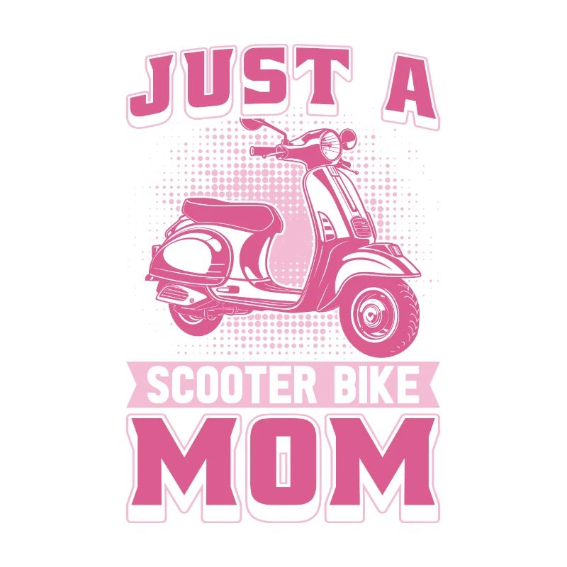 Motorroller Mutter Juste Une Maman Scooter Vélo