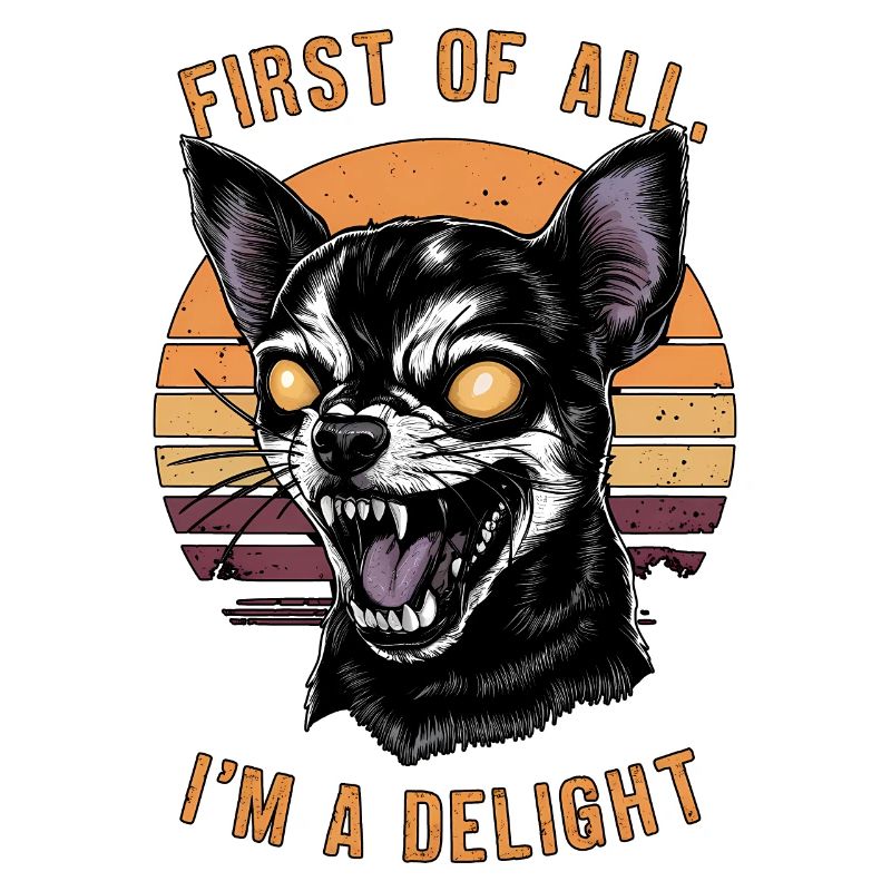 Zunächst einmal bin ich eine Freude Heftiger Chihuahua-Humor