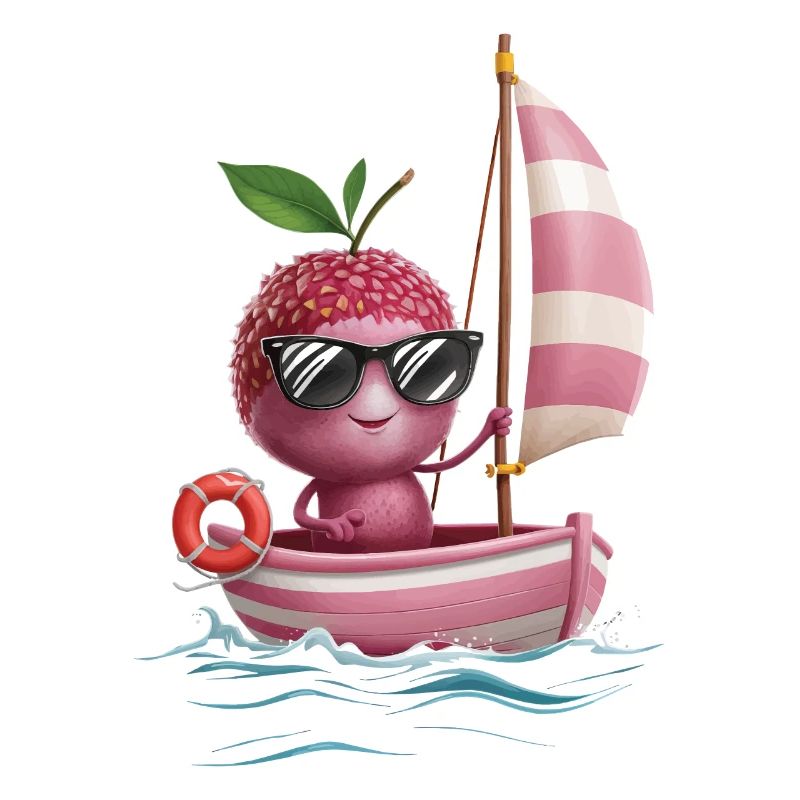 Frucht Litschi Bootfahren Geschenk