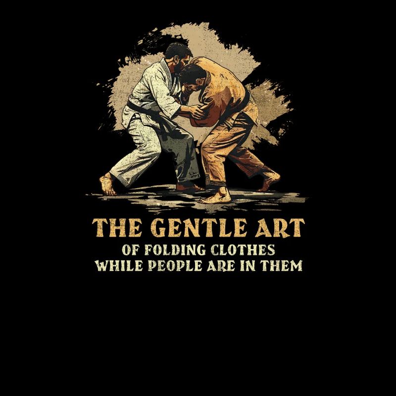 Jiu Jitsu Art Folding Clothes While People In Them