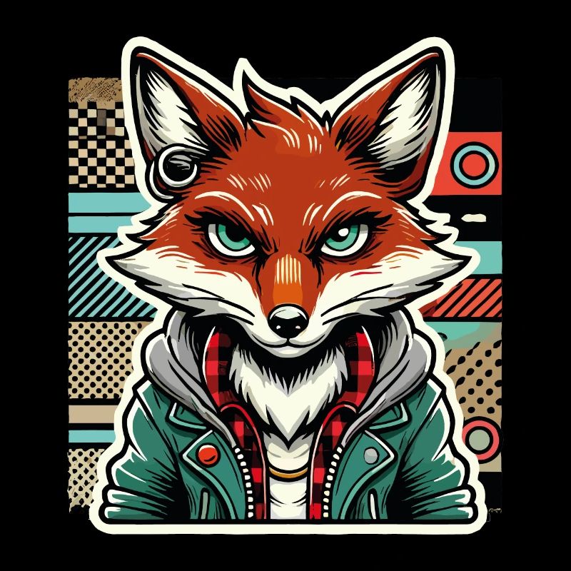 Retro Fox Hipster Design