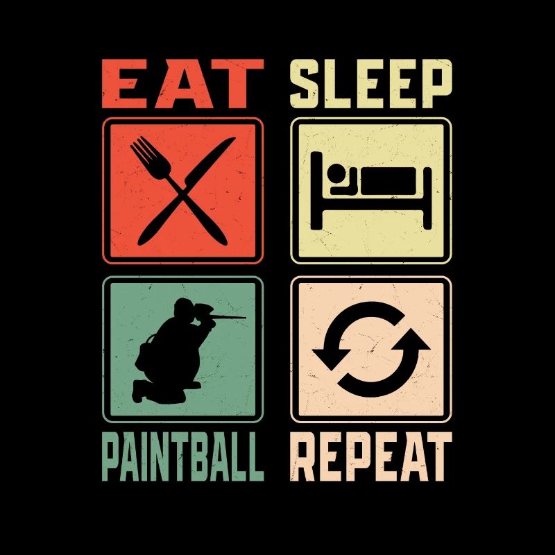 Manger dormir Paintball Répéter Paintballer Tactique Pl