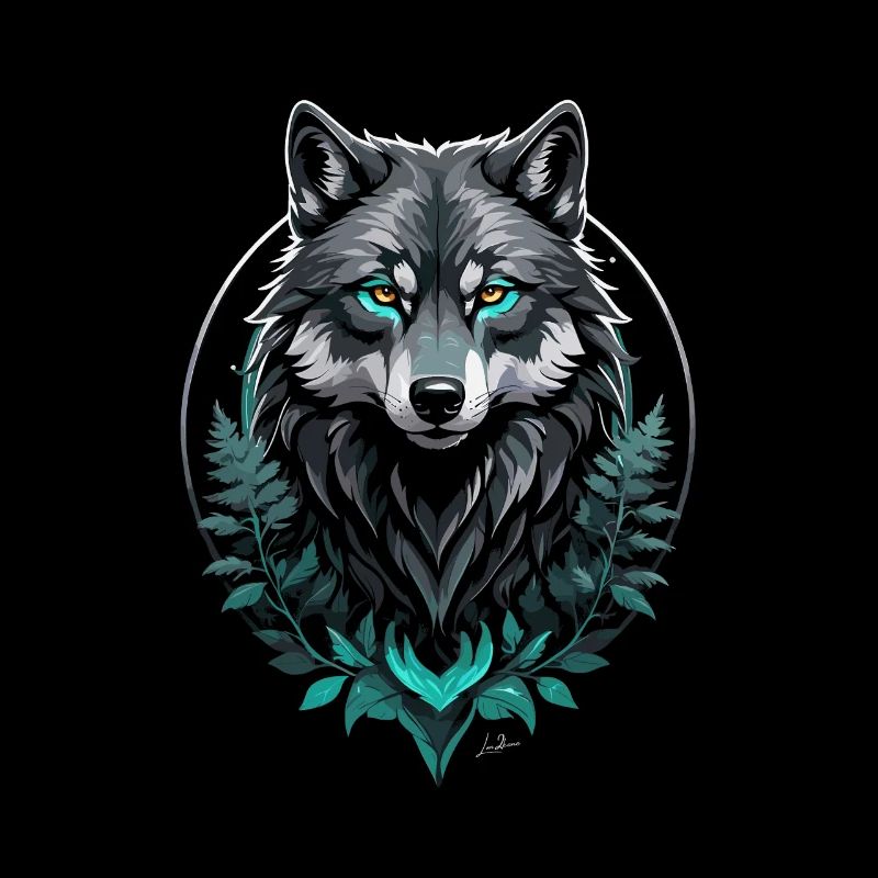 Wald Arktischer Wolf