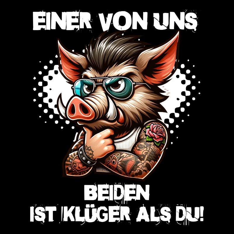 Lustiger Einer von uns beiden ist klüger als du