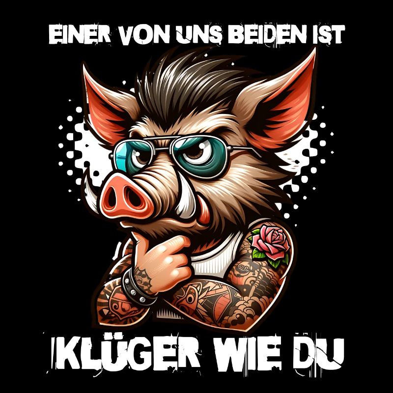 Lustiger Einer von uns beiden ist klüger als du
