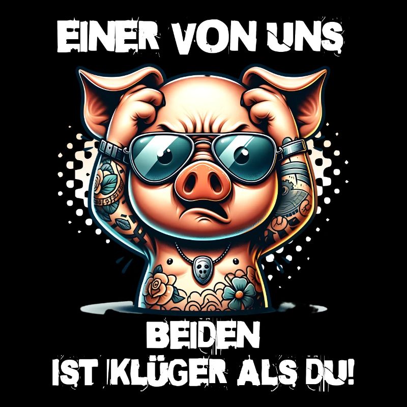Lustiger Einer von uns beiden ist klüger als du