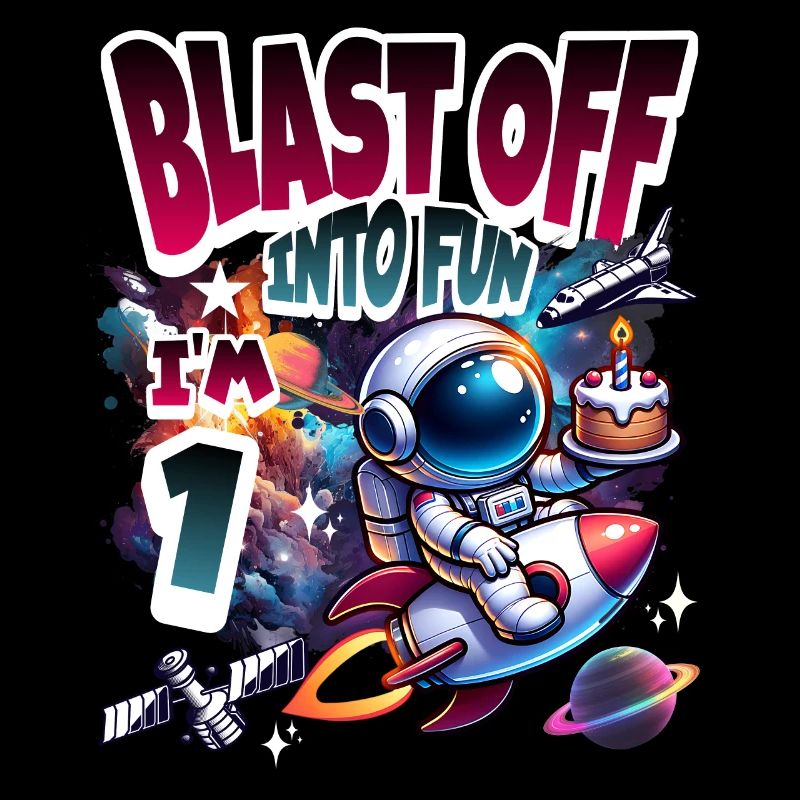 Astronaut 1st Birthday Space