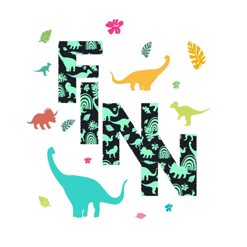 FINN - Beau prénom de garçon avec dinosaure