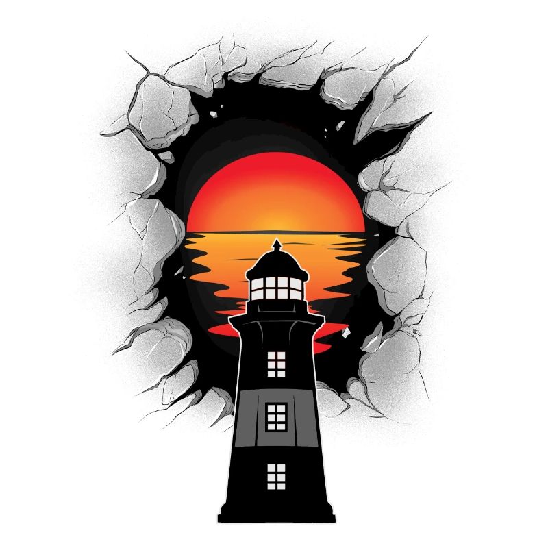 Phare phares coucher de soleil maritime