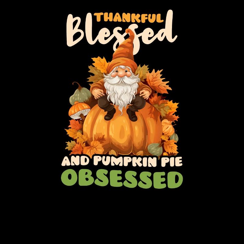 Thanksgiving Gnome Bless Pumpkin Pie Obsessed