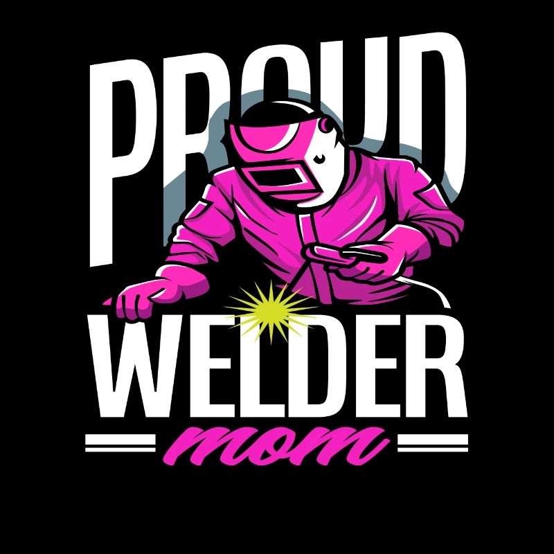 Fière maman soudeuse