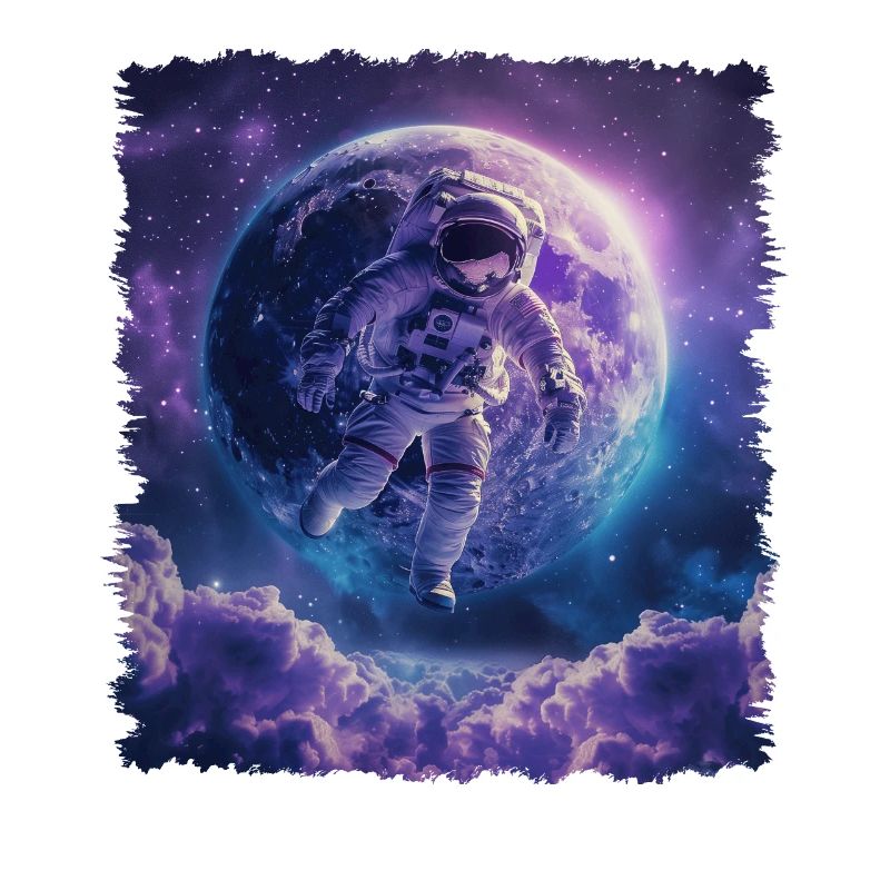 Astronaut Space Floating Moon