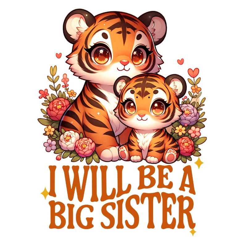 Ich werde eine große Schwester süße Tiger