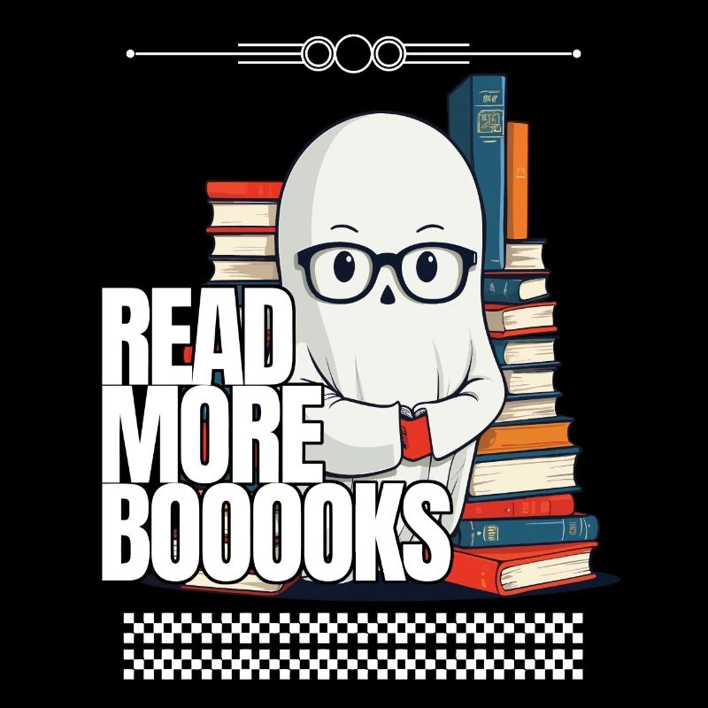 Cute Book Lover Ghost Funny Saying