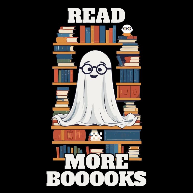 Cute Book Lover Ghost Funny Saying