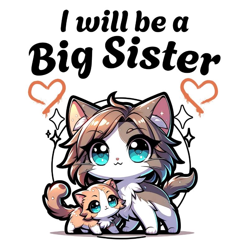 Ich werde eine große Schwester süße Katzen