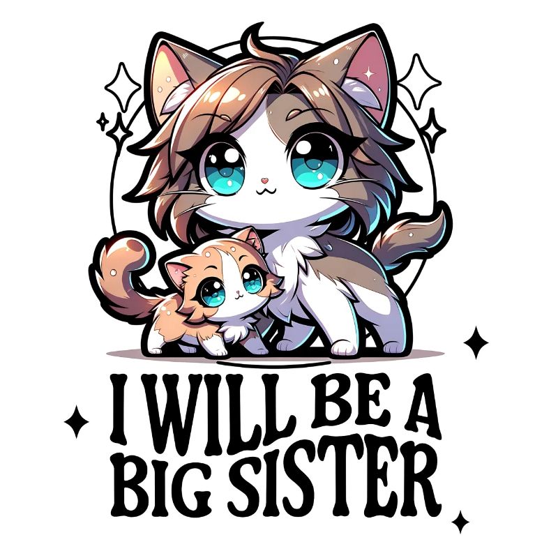 Ich werde eine große Schwester süße Katzen