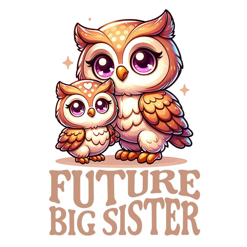 Ich bin bald eine Große Schwester süße Eulen