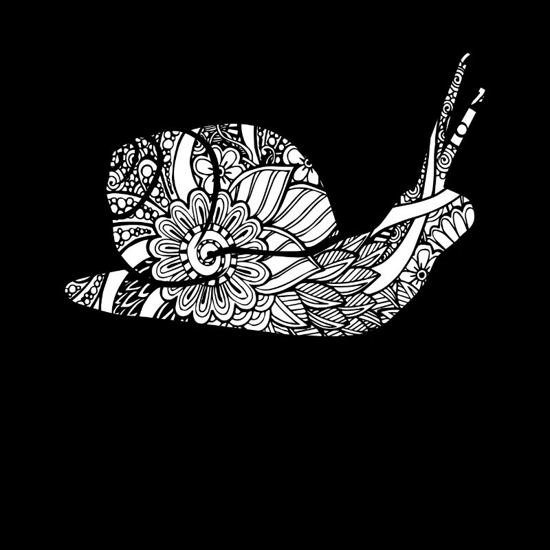 Snail Snail Floral Pattern