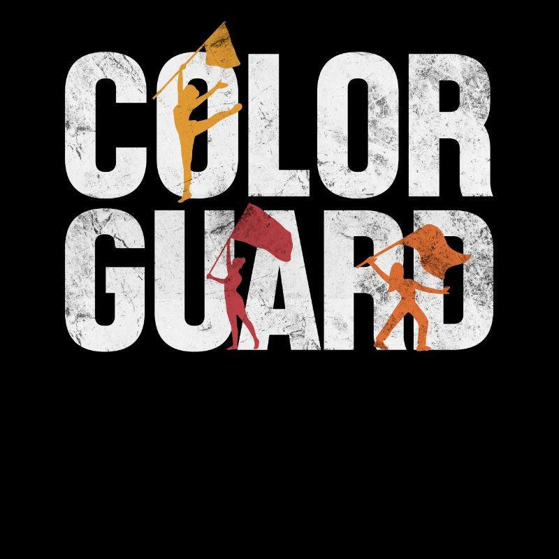 Garde de couleur mi-temps spectacle drapeau spinners drôle