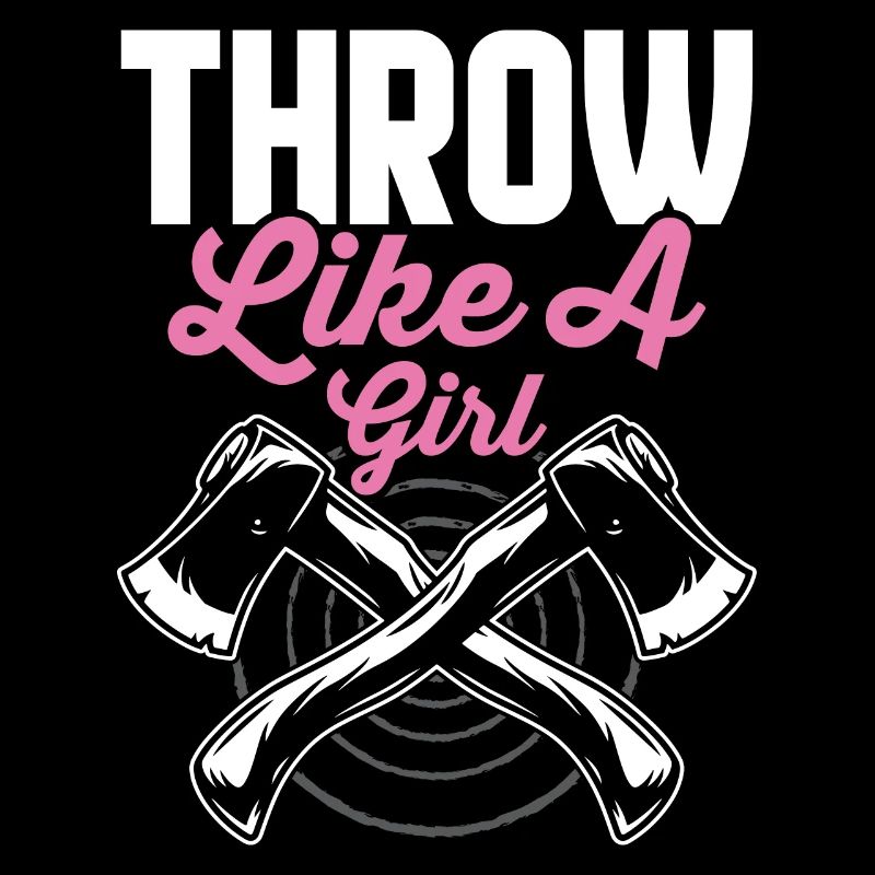 Axt werfendes Mädchen Beil-Werferin Wirf wie ein M