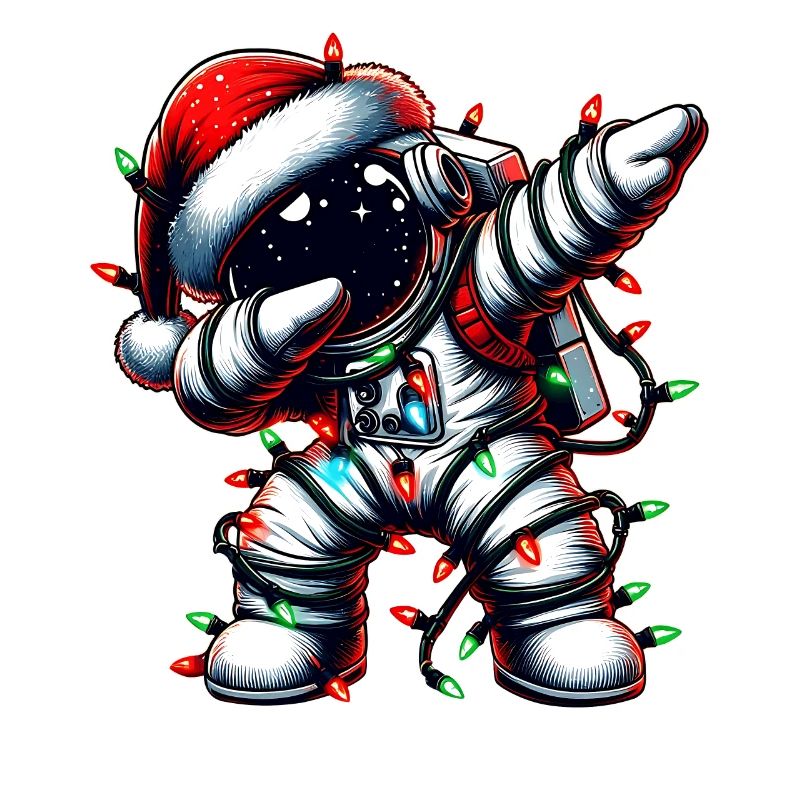 Dabbing astronaute Noël mignon Noël