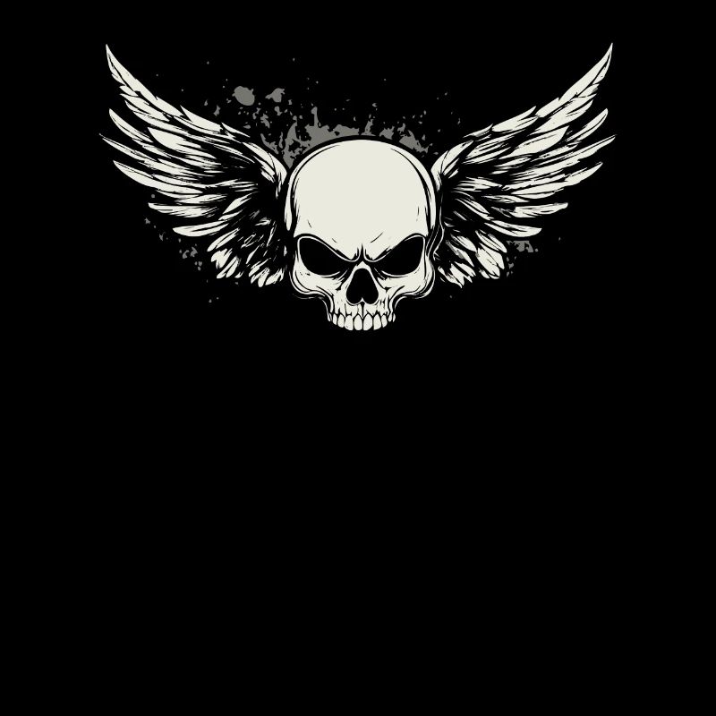 Skull with wings for bikers – Classic