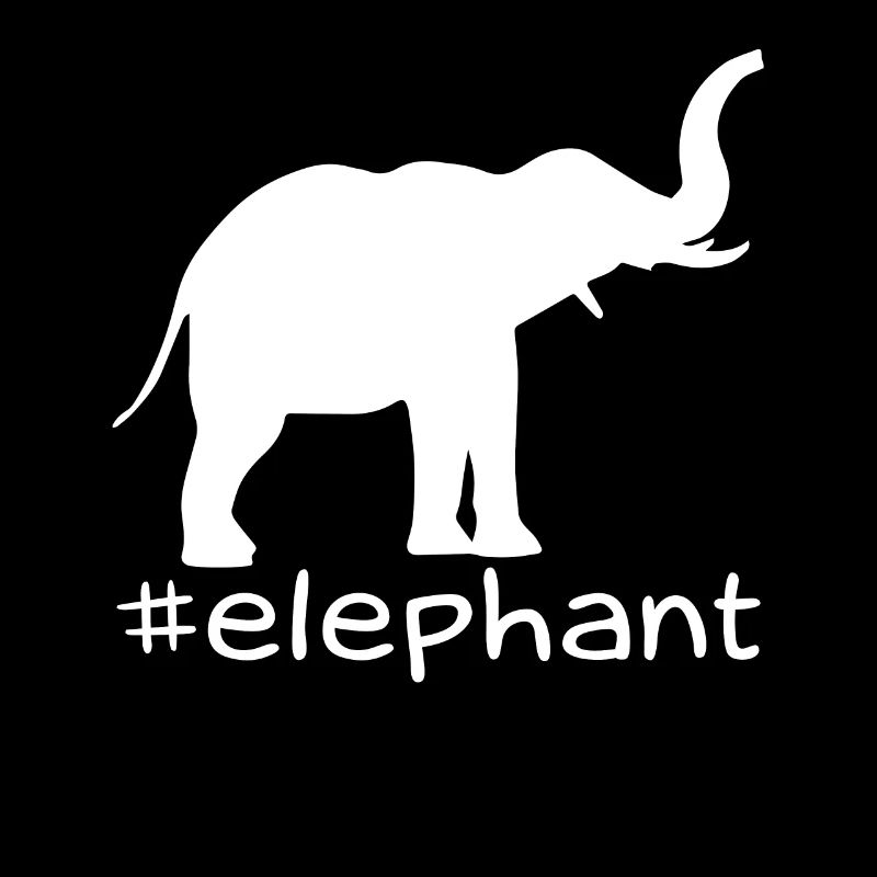 Funny Elephant Hashtag