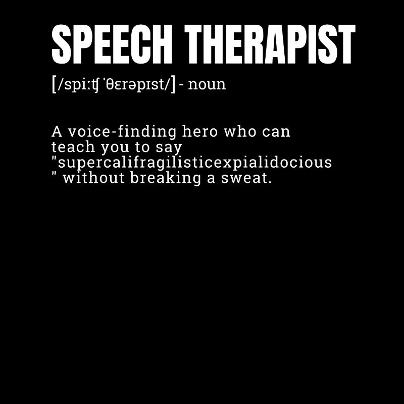 Speech Therapist Definition Dictionary T-Shirts