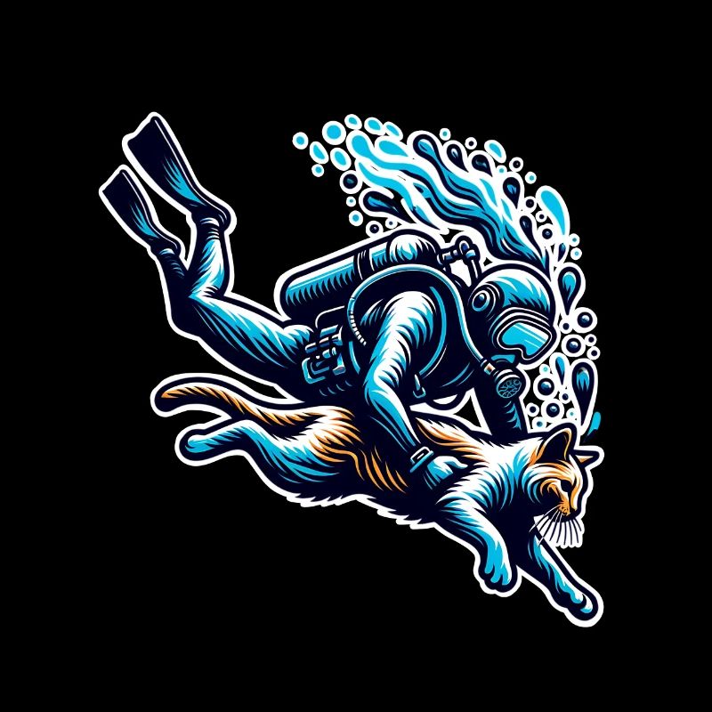 Plongée Plongeur Chat