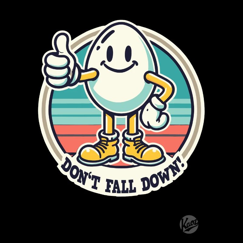 Thumbs up retro egg – Don't fall!