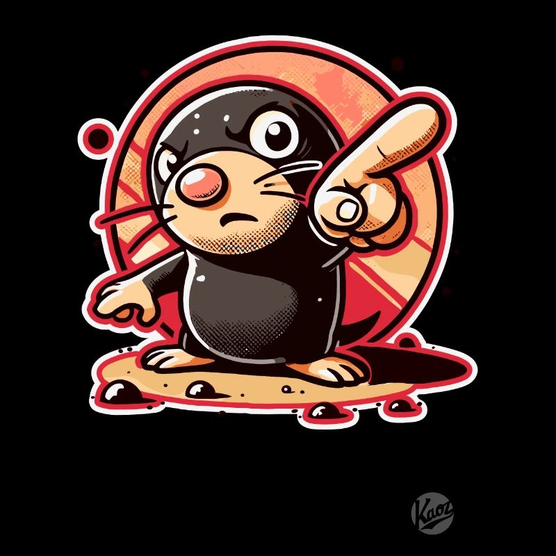 Funny mole pointing with finger