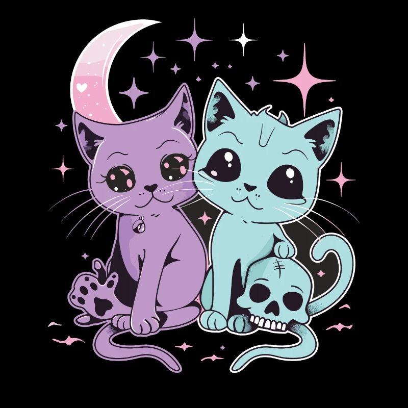 Kawaii Cat Pastel Goth Devilish