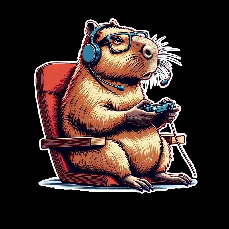 Capybara Gaming Nerd