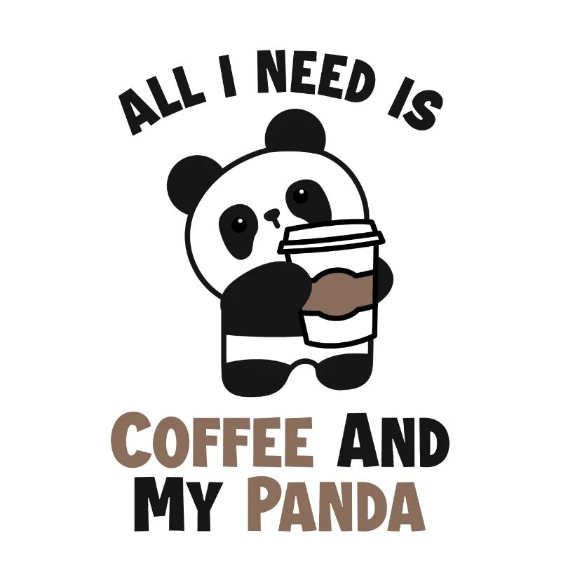 Le café et mon panda Panda Ours Ami Amant Géant