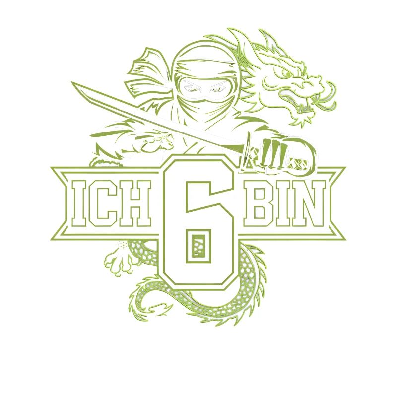 Ich Bin 6 Ninja Geburtstagsshirt