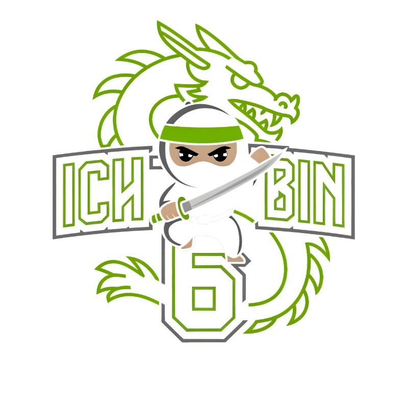 Ich Bin 6 Ninja Geburtstagsshirt