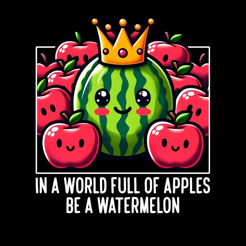 IN EINER WELT VOLLER ÄPFEL SEI EINE WASSERMELONE