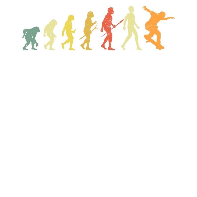 Skating Evolution Retro Skate Skateboard drôle