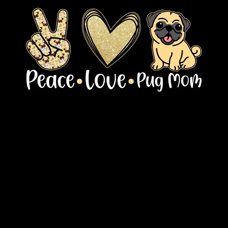 Frieden Liebe Mops Mutter Welpen Mutter Mops