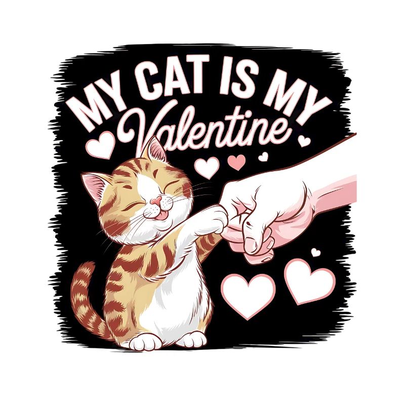 Célibataire & Chat Saint-Valentin Mon chat est mon valentin