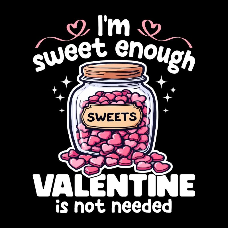 ICH BIN SÜSS GENUG, VALENTINSTAG WIRD NICHT GEBRAUCHT - GESCHENK