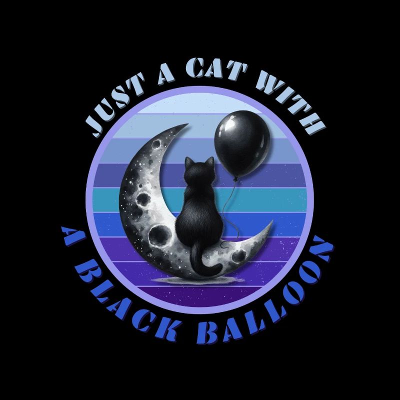 Just A Cat With A Black Balloon