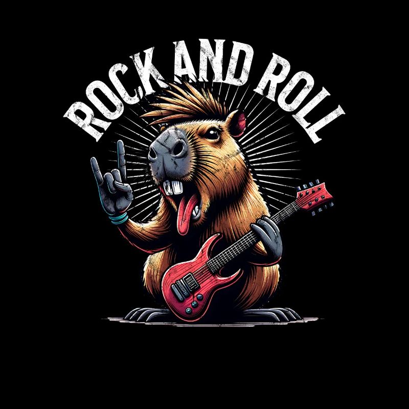 Capybara, guitariste de rock and roll