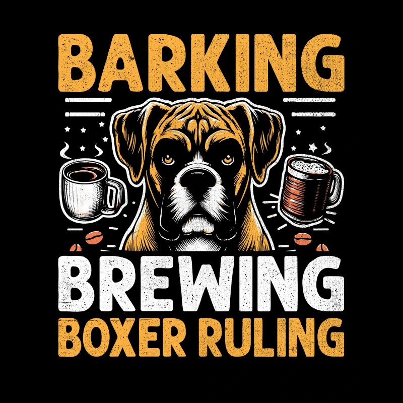 Barking Brewing Boxer Ruling Coffee Lover Dog