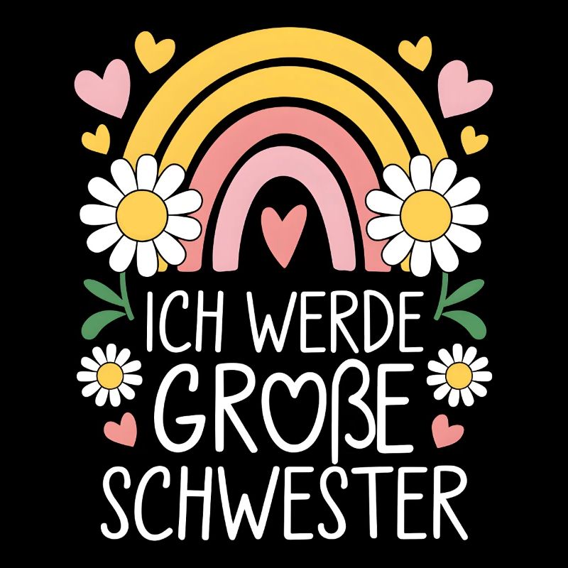 Ich Werde Große Schwester Regenbogen Boho