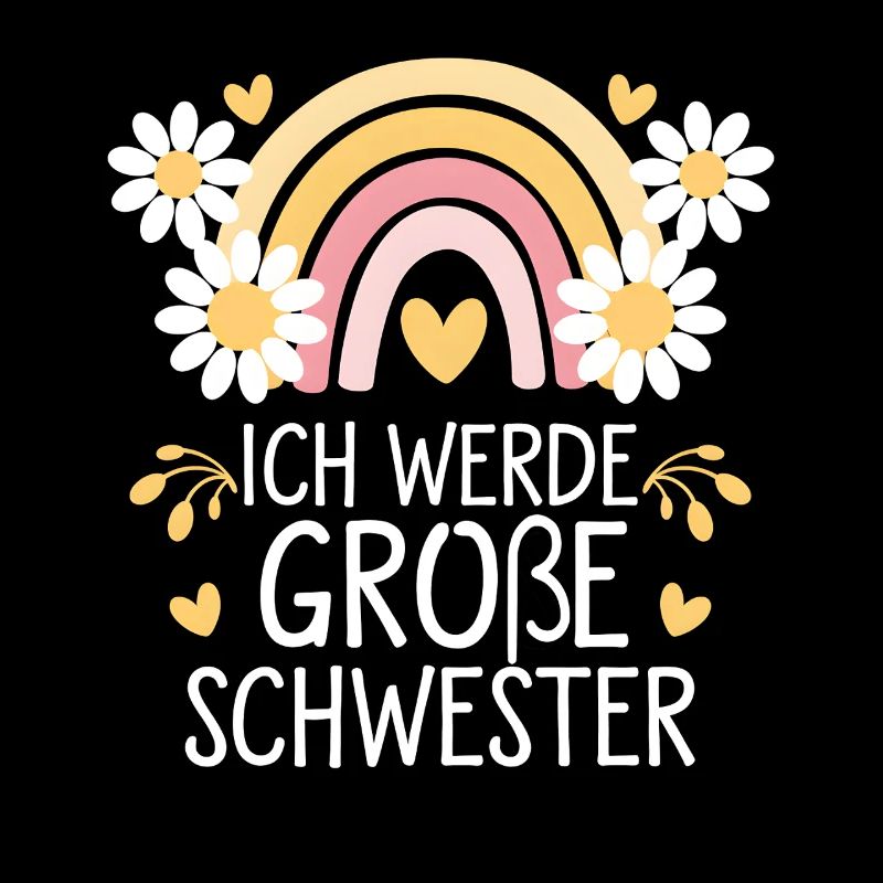 Ich Werde Große Schwester Regenbogen Boho