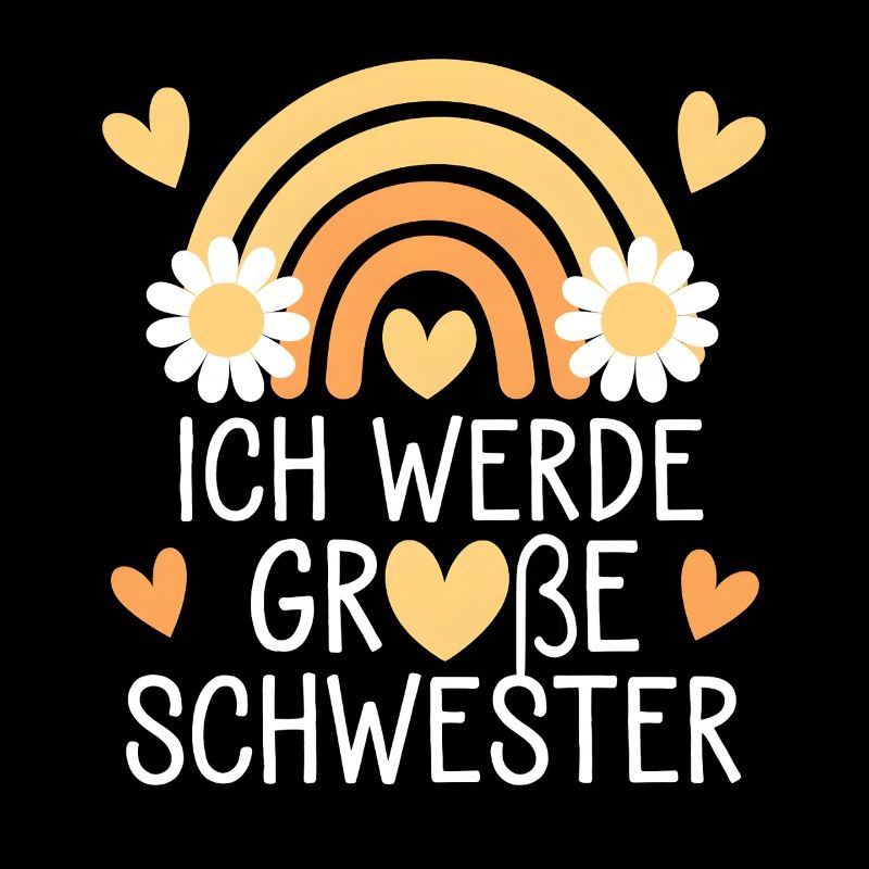 Ich Werde Große Schwester Regenbogen Boho