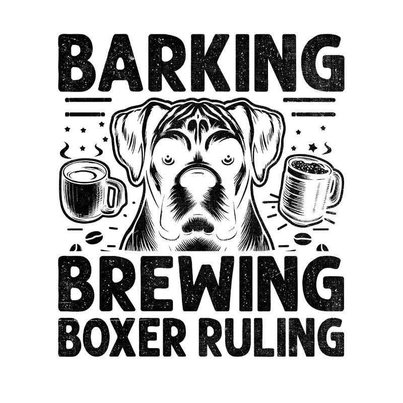 Barking Brewing Boxer Ruling Coffee Lover Dog
