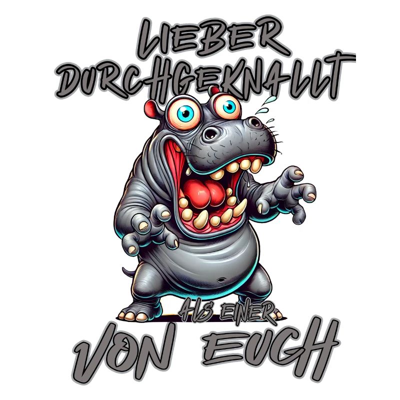 Nilpferd Lieber durchgeknallt als einer von euch